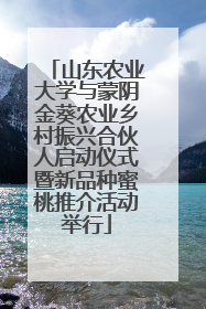 山东农业大学与蒙阴金葵农业乡村振兴合伙人启动仪式暨新品种蜜桃推介活动举行