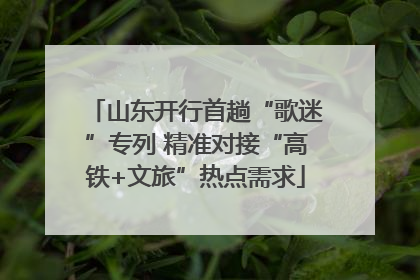 山东开行首趟“歌迷”专列 精准对接“高铁+文旅”热点需求