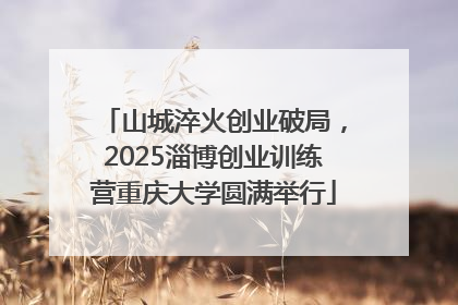 山城淬火创业破局，2025淄博创业训练营重庆大学圆满举行