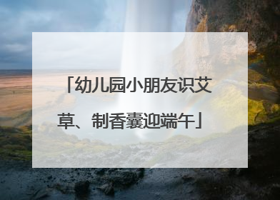 幼儿园小朋友识艾草、制香囊迎端午