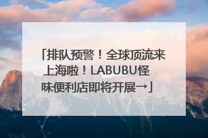 排队预警！全球顶流来上海啦！LABUBU怪味便利店即将开展→