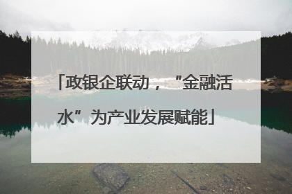 政银企联动，“金融活水”为产业发展赋能