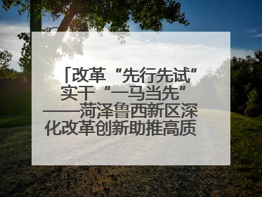改革“先行先试” 实干“一马当先”——菏泽鲁西新区深化改革创新助推高质量发展纪实