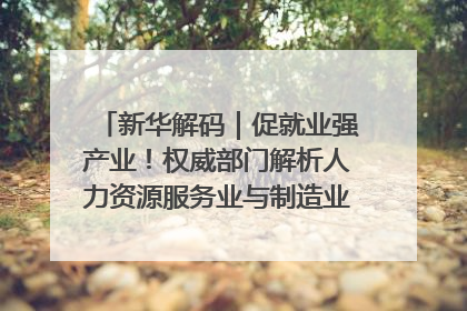 新华解码｜促就业强产业！权威部门解析人力资源服务业与制造业融合发展试点