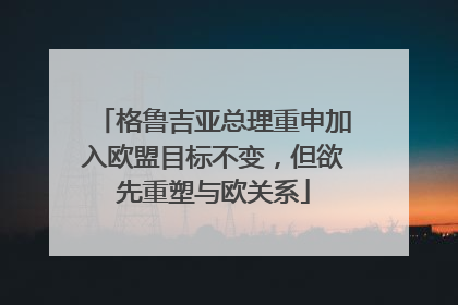 格鲁吉亚总理重申加入欧盟目标不变，但欲先重塑与欧关系