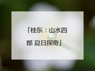 桂东：山水四都 夏日探奇