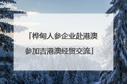 桦甸人参企业赴港澳参加吉港澳经贸交流