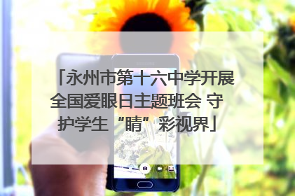 永州市第十六中学开展全国爱眼日主题班会 守护学生“睛”彩视界