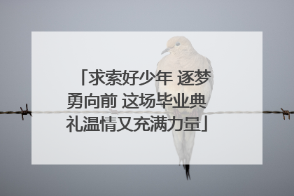 求索好少年 逐梦勇向前 这场毕业典礼温情又充满力量
