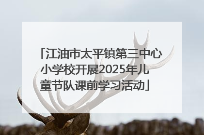 江油市太平镇第三中心小学校开展2025年儿童节队课前学习活动