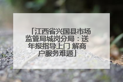 江西省兴国县市场监管局城岗分局：送年报指导上门 解商户服务难题