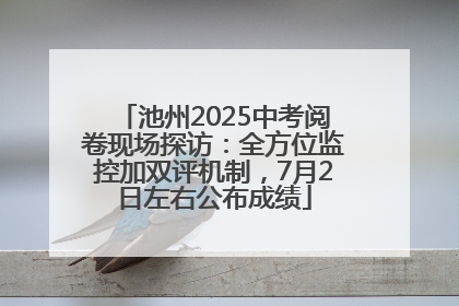 池州2025中考阅卷现场探访：全方位监控加双评机制，7月2日左右公布成绩