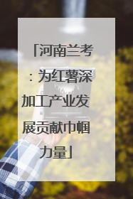 河南兰考：为红薯深加工产业发展贡献巾帼力量