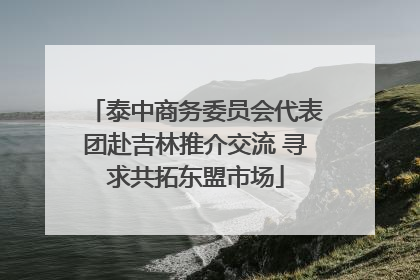 泰中商务委员会代表团赴吉林推介交流 寻求共拓东盟市场
