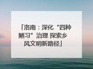 洛南：深化“四种陋习”治理 探索乡风文明新路径