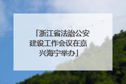 浙江省法治公安建设工作会议在嘉兴海宁举办
