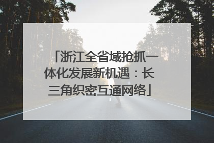 浙江全省域抢抓一体化发展新机遇：长三角织密互通网络