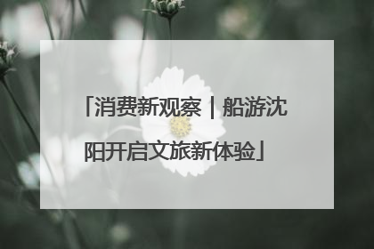 消费新观察｜船游沈阳开启文旅新体验