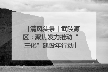 清风头条｜武陵源区：聚焦发力推动“三化”建设年行动