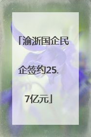渝浙国企民企签约25.7亿元