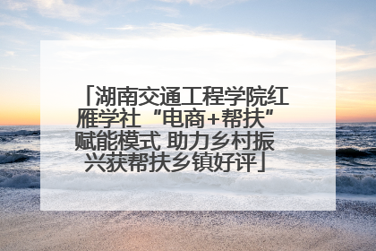 湖南交通工程学院红雁学社“电商+帮扶”赋能模式 助力乡村振兴获帮扶乡镇好评