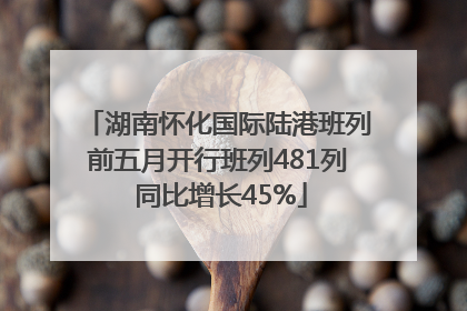 湖南怀化国际陆港班列前五月开行班列481列 同比增长45%