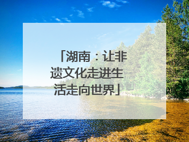 湖南：让非遗文化走进生活走向世界