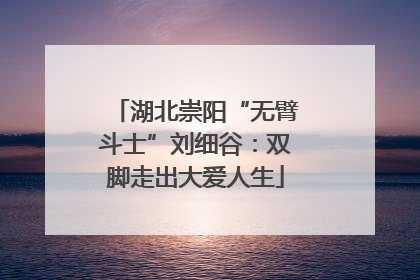 湖北崇阳“无臂斗士”刘细谷：双脚走出大爱人生