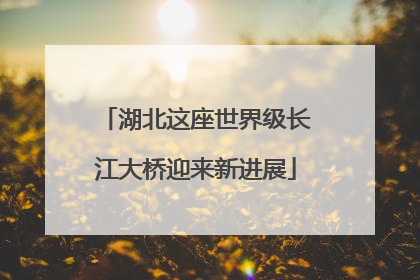 湖北这座世界级长江大桥迎来新进展