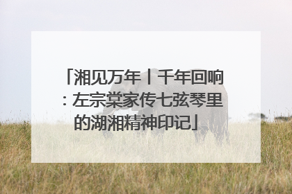 湘见万年丨千年回响：左宗棠家传七弦琴里的湖湘精神印记