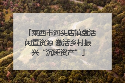 莱西市河头店镇盘活闲置资源 激活乡村振兴“沉睡资产”