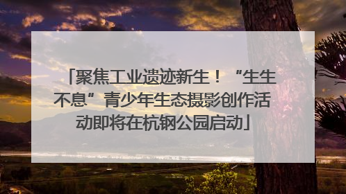 聚焦工业遗迹新生！“生生不息”青少年生态摄影创作活动即将在杭钢公园启动