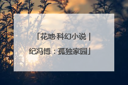 花地·科幻小说｜纪冯博：孤独家园