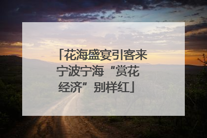花海盛宴引客来 宁波宁海“赏花经济”别样红