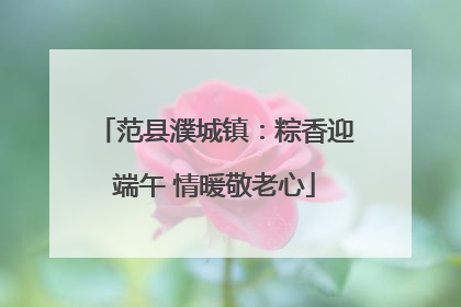 范县濮城镇：粽香迎端午 情暖敬老心