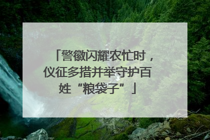 警徽闪耀农忙时，仪征多措并举守护百姓“粮袋子”