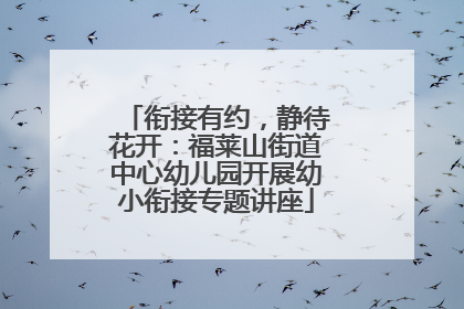 衔接有约，静待花开：福莱山街道中心幼儿园开展幼小衔接专题讲座