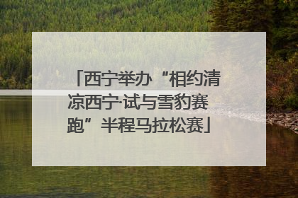 西宁举办“相约清凉西宁·试与雪豹赛跑”半程马拉松赛