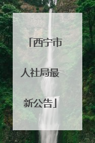 西宁市人社局最新公告