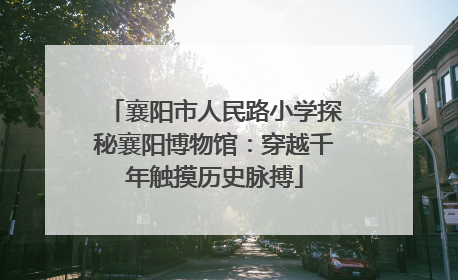 襄阳市人民路小学探秘襄阳博物馆：穿越千年触摸历史脉搏