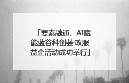 要素融通、AI赋能蓝谷科创荟·政服益企活动成功举行