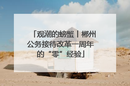 观潮的螃蟹丨郴州公务接待改革一周年的“零”经验