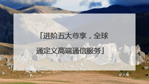 进阶五大尊享，全球通定义高端通信服务