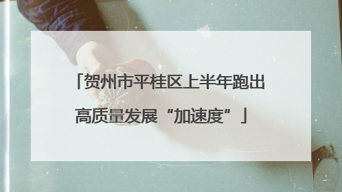 贺州市平桂区上半年跑出高质量发展“加速度”
