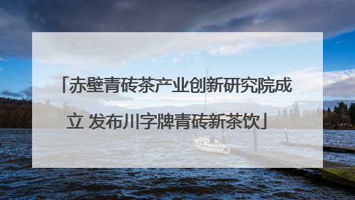 赤壁青砖茶产业创新研究院成立 发布川字牌青砖新茶饮