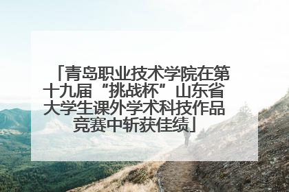 青岛职业技术学院在第十九届“挑战杯”山东省大学生课外学术科技作品竞赛中斩获佳绩