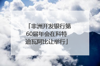 非洲开发银行第60届年会在科特迪瓦阿比让举行