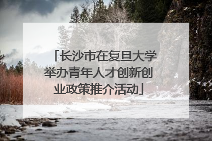 长沙市在复旦大学举办青年人才创新创业政策推介活动