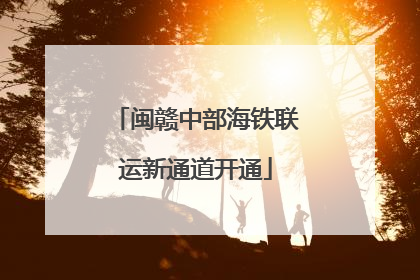 闽赣中部海铁联运新通道开通