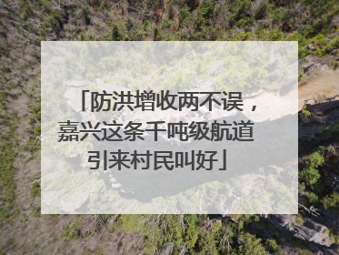 防洪增收两不误，嘉兴这条千吨级航道引来村民叫好